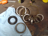  chosing an old bearing race to use to tap seal home squarely